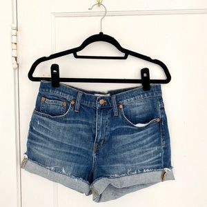 Madewell High-Rise Denim Shorts (Glenoaks Cutoff)